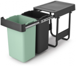 Brabantia &scaron;iuk&scaron;lių dėžė, montuojama, Sort & Go 2 x 15L