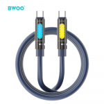BWOO X325C-C zapachowy kabelis USB-C - USB-C 240W juoda