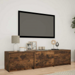 TV staliukas TV spintelė su LED su LED Rūkytas Ąžuolas 165 x 34 x 40 cm