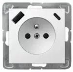 Ospel GN.1-KR.Z/U PRZ.+USB A+C Baltas IMPRESJA