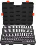 Galvučių įrankių komplektas 104 vnt. 95 mm metrinės 6-24 mm chromuotas