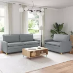 Sofa Sofos komplektas 2 vnt. &Scaron;viesiai pilka Audinys
