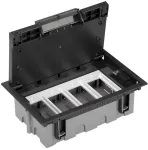 Kontakt-Simon Simon Connect grindų dėžutė KF ats. SF470/14 reg. 70-105mm 8 x K45 moduliai grafito spalvos (KF870/14)