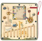 Baby Mix Medinė magnetinė lavinamoji dėlionė safari tema