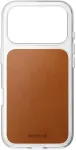 Nomad skaidrus odinis dėklas, balno spalvos (Horween) - iPhone 18 Pro/17 Pro