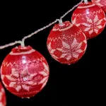 Krist+ LED kamuoliukų vainikas 2 m &Oslash; 6 cm Raudona Balta