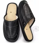 Tylbut&reg; vyri&scaron;kos odinės kambarinės &scaron;lepetės su Memory Foam vidpadžiu, juodos