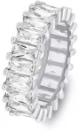 Brilio Silver Sparkling sidabrinis ring with clear zircons RI087W