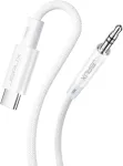 JSAUX 1 m USB-C&ndash;3,5 mm garso kabelis su DAC keitikliu, baltas, AU011-WH
