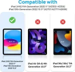 Gerutek dėklas, skirtas Ipad (a16) 11-osios/10-osios kartos 11/10,9 colių 2025/2022, smūgiams atsparus tvirtas 10 Gen apsauginis dėklas su ekrano apsauga, 360&deg; besisukančiu stovu, ra&scaron;iklio laikikliu, rie&scaron;o dirželiu ir peties dirželiu