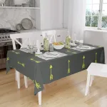 Le Jardin du Lin virtuvinis dekoratyvinis staltiesė, neoninė geltona, dūmų spalvos 140 x 160 cm - sukurta ir pagaminta Turkijoje