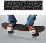 Auksky riedlentės griebimo juosta, 115 x 27 cm, lipni, auk&scaron;čiausios kokybės neslystanti juosta, apsauganti nuo burbuliukų ilga griebimo juosta longboard'ui, laiptams, paspirtukams - kamufliažas