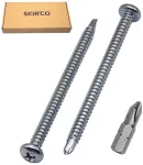 Skir'co (50 vnt.) Gręžimo varžtai 4.8 x 80 mm keptuvės galvutės Phillips Din 7504 N cinkuoti varžtai, skirti metalui
