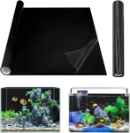 Gohytal akvariumo plakatas, 200 x 40 cm Pvc statinis lipnus akvariumo fonas juodas universalus akvariumo galinės sienelės plėvelė lipni plėvelė vinilo fonas akvariumo galinei sienelei terariumo galinė panelė