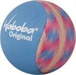 Waboba Original vandenyje at&scaron;okantis kamuolys, vandeniui atsparus paplūdimio žaislas, žaidimai baseine vaikams ir suaugusiems, pramogos lauke, mėlynas geometrinis (5,6 cm)