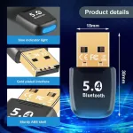 Sigandg bluetooth adapteris pc - 5.4 bluetooth dongle, bluetooth dongle usb, mažas latentinis laikas, plug & play, suderinamas su windows 11/10/8.1/7 staliniams kompiuteriams, ne&scaron;iojamiesiems kompiuteriams, ausinėms, klaviatūrai, pelei
