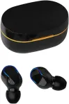 Bluetooth ausinės, Rawrr belaidės ausinės į ausį su mikrofonu, Hi-fi stereo, valdymas mygtukais, 20 valandų grojimo laikas su Led ekranu, darbui ir studijoms, Geltona D