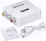 Kuyia av į hdmi rca/cvbs 3 rca composite video mini av į hdmi konverteris/adapteris/rca mini dėžutė, skirta tv/pc/ps3/mėlynas-ray dvd