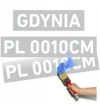 Dulon 2 x registracijos numeris perkėlimui Port valčiai jachtai pontonui 10 cm