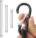 Qwork&reg; 6 vnt. suri&scaron;imo diržų rinkinys, dydis 60/100/150 cm su karabinu, universalūs suri&scaron;imo diržai bagažui, stovyklavimui, tentams