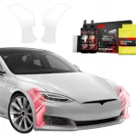 2in1 Ppf apsauginė plėvelė &scaron;oniniam buferiui Tesla Model S (2023-2025) Grizz