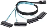 Mini Sas Sff-8087 į 4x Sff-8482 Sas/sata kabelis 100cm