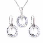 Diamond Sky Jewelry Sidabrinis papuo&scaron;alų rinkinys moterims DiamondSky &bdquo;Cosmic Ring&ldquo; su Swarovski kristalais