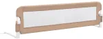Apsauginis turėklas vaiko lovai, taupe, 150x42cm, poliesteris