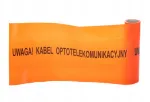 Įspėjamoji juosta 20cm optinio telekomunikacijų kabelio &scaron;viesolaidis oranžinė 100m