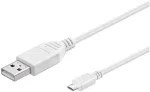 Goobay 96192 usb 2.0 hi-speed kabelis, baltas, 0.6m ilgio