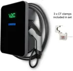 V2C Trydan krovimo stotelė 22kW su ekranu, 3 fazių, Type 2 kabelis (10m), dinaminis balansavimas