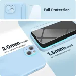 Surphy dėklas, suderinamas su iphone 13, silikoninis dėklas su ekrano apsauga, mobiliojo telefono dėklas iphone 13, silikoninė kameros apsauga, iphone 13 apsauginis dangtelis 6,1 colio 2021, &scaron;viesiai mėlynas