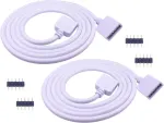Litaelek 2 vnt. 1 m 3.3 pėdų lankstus led juostos &scaron;viesos ilginamasis kabelis led juostelės led virvės &scaron;viesos jungties laidas, skirtas 10 mm ir 12 mm pločio smd 5050 rgbw rgbww lanksčiai led juostai su 4x vyri&scaron;kais 5 kontaktų adapterio ki&scaron;tukais