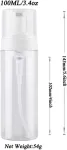 2 x 100ml Putojantis Dozatorius su Pompa, Skaidrus Plastikinis