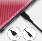 Emsea usb įkrovimo kabelio pakeitimas, suderinamas su nintendo dsi/3ds/3ds xl/new 3ds/new 3ds xl/3ds ll usb įkrovimo kabeliu, juodas, 2 vnt.