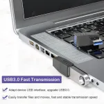Ijizuo 2 usb 3.0 adapterių pakuotė, 90 laipsnių usb kabelio ilgiklis, kairiojo ir de&scaron;iniojo kampo adapteris, įskaitant kairiojo ir de&scaron;iniojo kampo adapterį usb kabeliams, usb kompiuterio priedai (juodas)