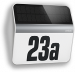 Sieninis &scaron;viestuvas STEINEL XSolar LH-N LED žibintas - namo numeris (su fotorele ir saulės baterija, plieno sp.)