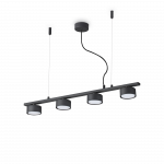 Pakabinamas &scaron;viestuvas Ideal Lux Suspended lamp with 4 lights MINOR, GX53, juodas