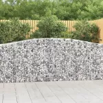 I&scaron;lenkti gabiono krep&scaron;iai, 7vnt., 400x30x100/120cm, geležis
