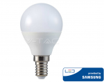 5.5W LED lemputė V-TAC, P45, E14, termoplastikas, 3000K (&scaron;iltai balta), SAMSUNG LED chip