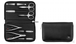 ZWILLING TWINOX Rinkinys kelioninis &ndash; juoda sk&oacute;rzane etui, 8 dalys