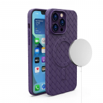 Hurtel MagSafe Woven Apple iPhone 15 - dėklas telefonui violetinės spalvos