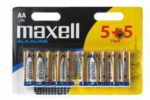 Maxell AAA, Vienkartinės baterijos, &Scaron;arminės, 1,5 V, 10 vnt., Įvairių spalvų, 10 mm