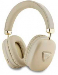 Guess Saffiano PU Leather Triangle Logo belaidės ausinės aukso spalvos