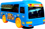Muzikinis autobusas su 3D &scaron;viesomis, mėlynas