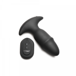 XR Brands Butt Slider Silicone Intimate Plug Juodas - Sliding & Vibrating