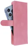 Oem Universal book dėklas COMMON dydis XL skirtas Samsung Galaxy A12 / A13 4G / A34 5G / A02s / Xiaomi Redmi 12 4G / 12C / NOTE 12 4G / 12 PRO 5G OPPO A53s / A72 / A92 rožinės spalvos