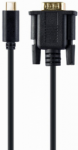Kabelis Gembird USB Type-C Male - VGA Female 2m Juodas
