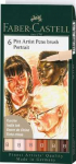 Ra&scaron;ikliai pie&scaron;imui Faber-Castell PITT Artist Pen B, Portree, teptukiniai, 6 spalvos
