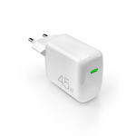Puro Elektrik Puro Super Mini 45W PD GaN USB-C laidinis įkroviklis - baltos spalvos